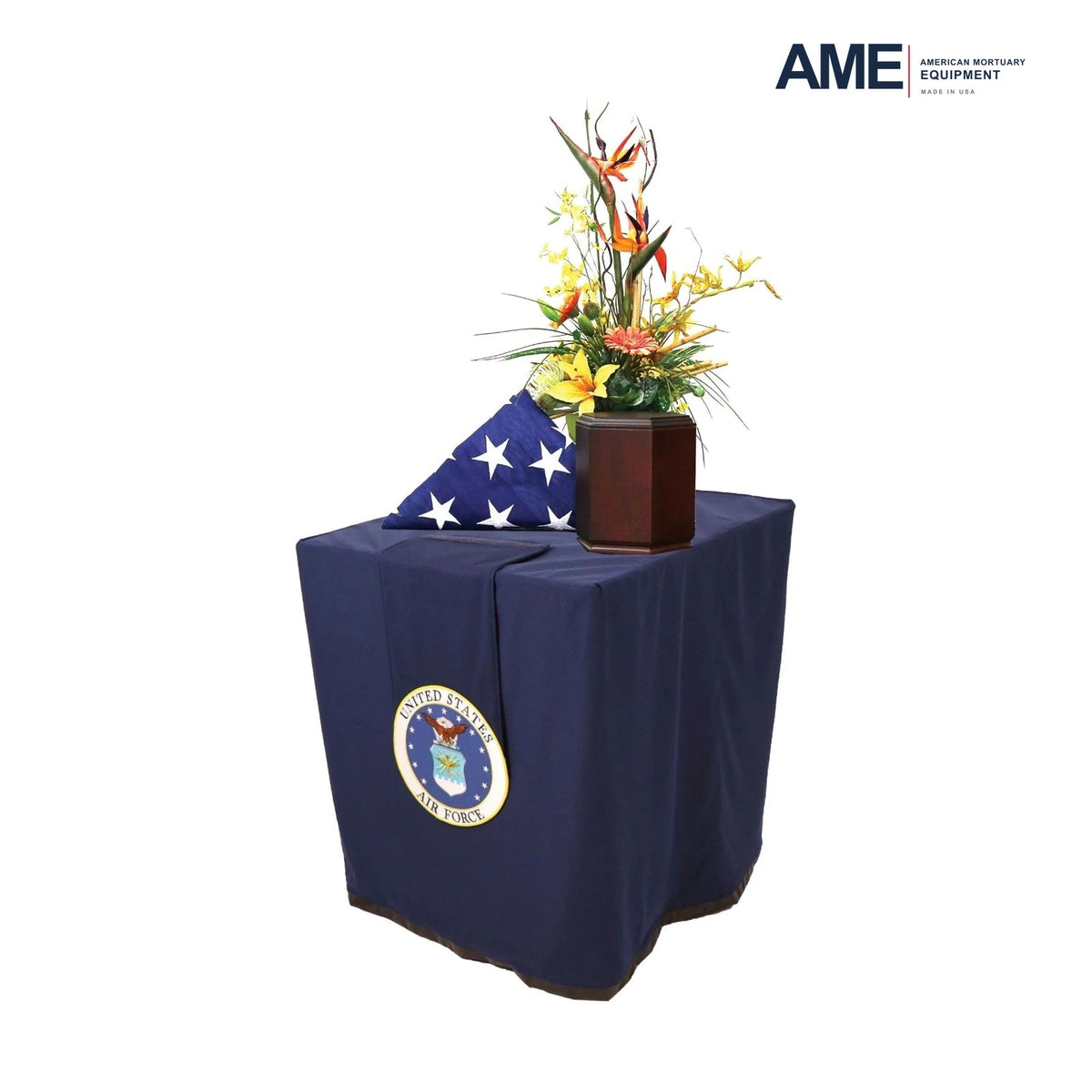 Honoring Service Navy Portable Presentation Table – Standard – VT Service Navy with Setup