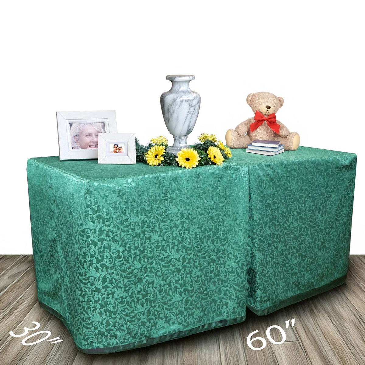 Hunter Leaf Brocade Presentation Table - Plus