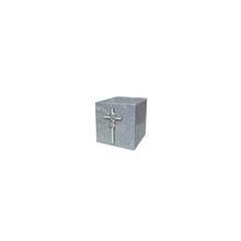 Small Blue Cube w/Praying Boy on Child Memorial Urn — INF-010