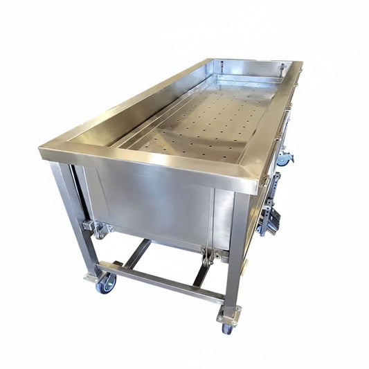 The 1035-03P electric immersion dissection table installed inside a medical university anatomy laboratory setting.