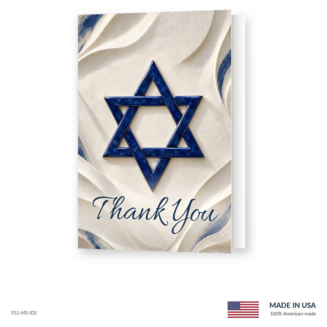 Ivory Star Funeral Acknowledgment Cards