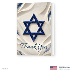 Ivory Star Funeral Acknowledgment Cards