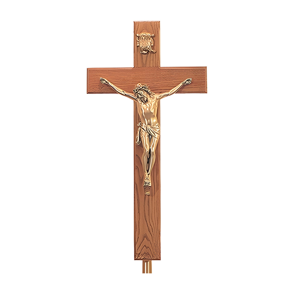 Lakeshore Crucifix on Stand in solid English oak by American Mortuary Equipment