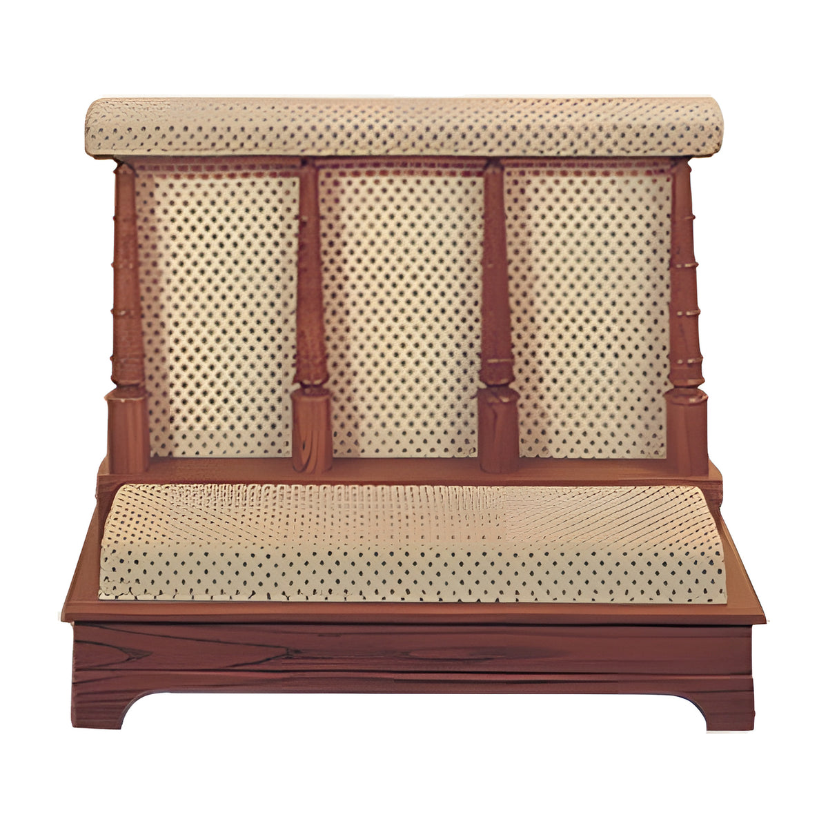 Lakeshore Prayer Rail in solid English oak by American Mortuary Equipment