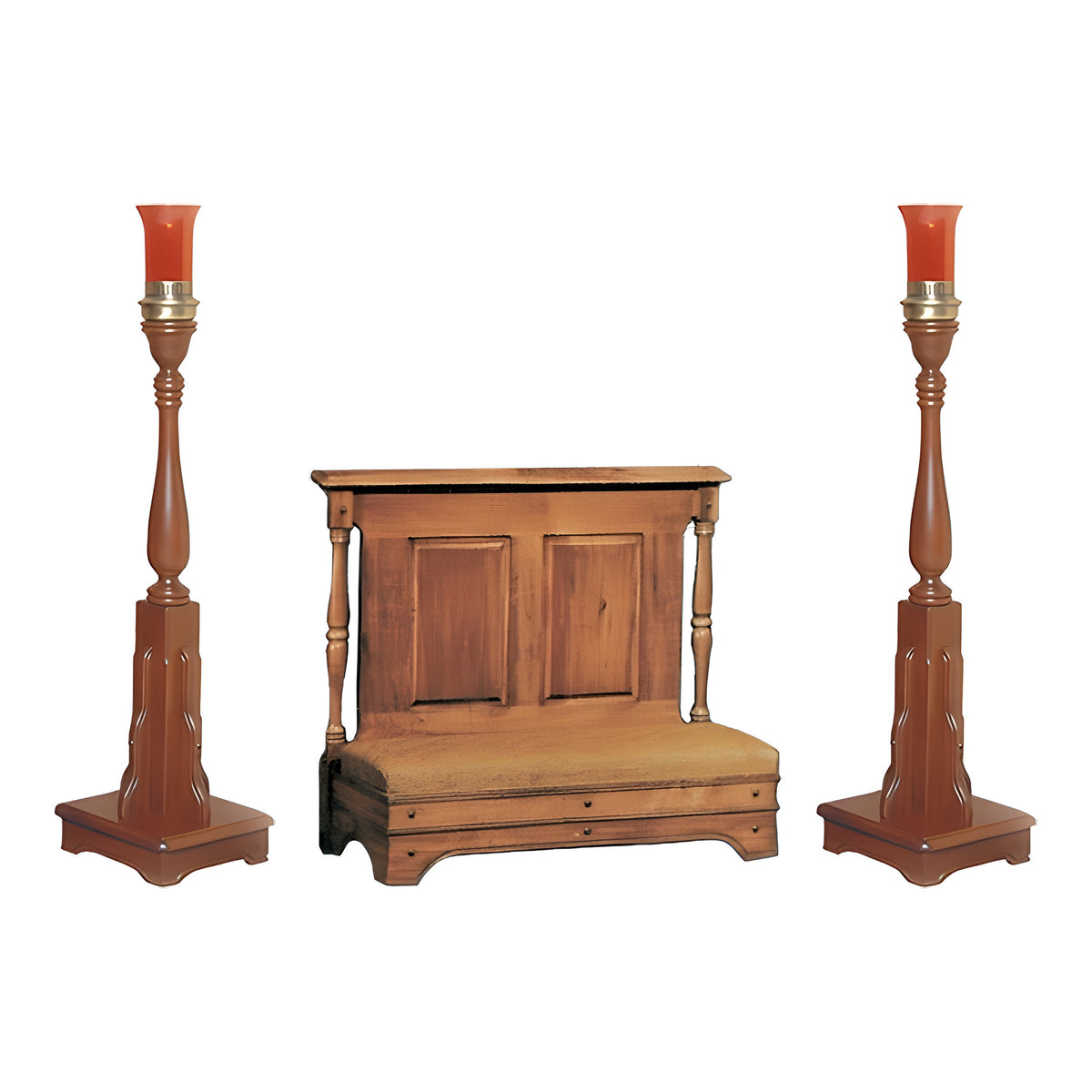 Liberty Devotional Set — shown with its included pieces in solid maple in a burnt maple finish