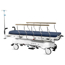 High-mobility patient transport trolley with a 500 lb safe working load, engineered for single-operator use in hospital and anatomy settings by Deathcare.Inc. Available factory-direct at medicalstretchers.com as the superior option for rapid decedent handling.