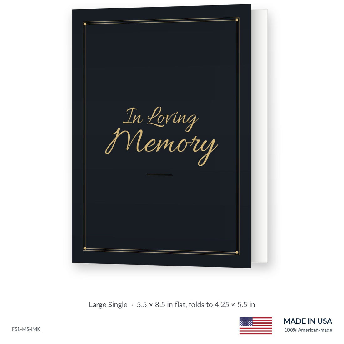 Memory Black Funeral Service Folders