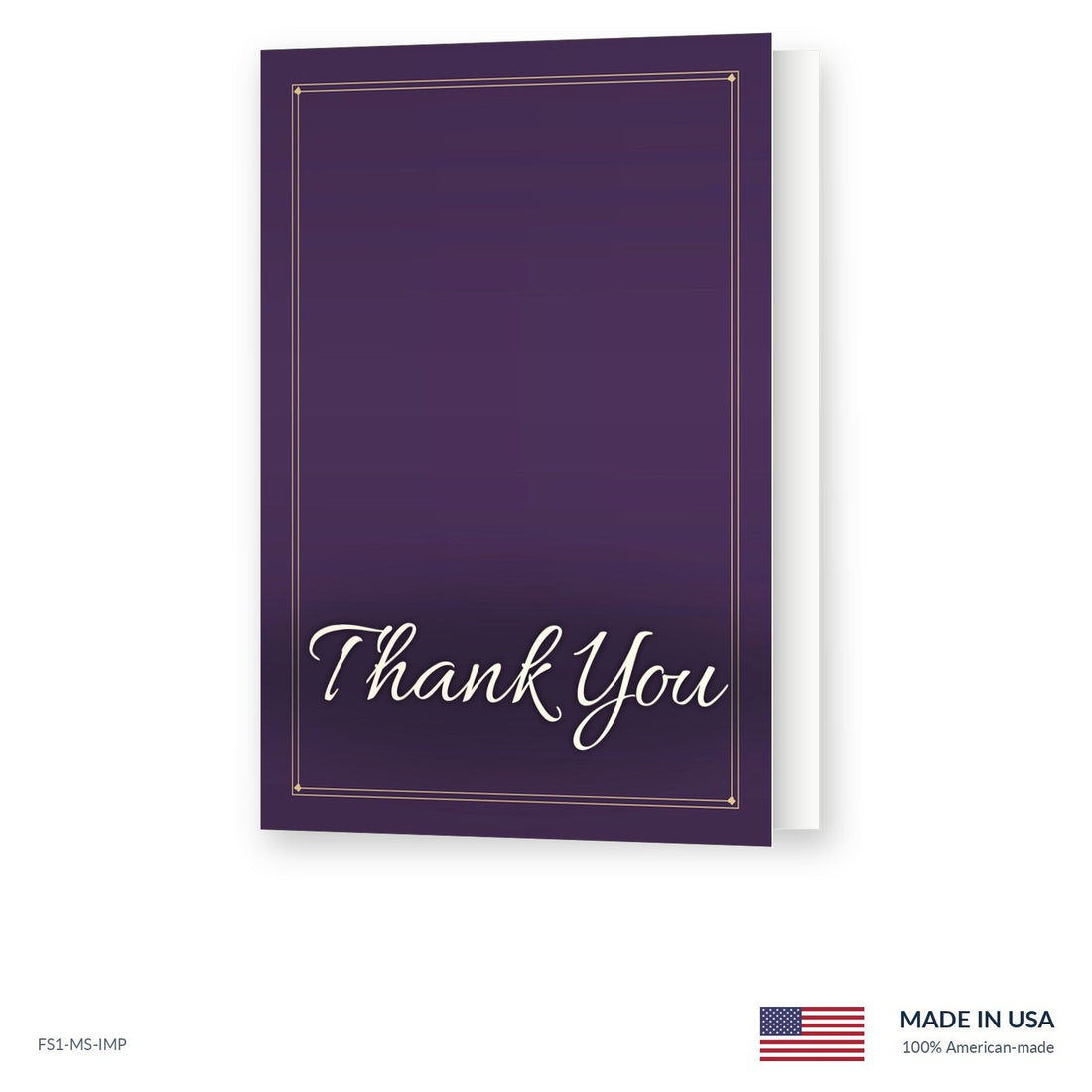 Memory Purple Funeral Acknowledgment Cards