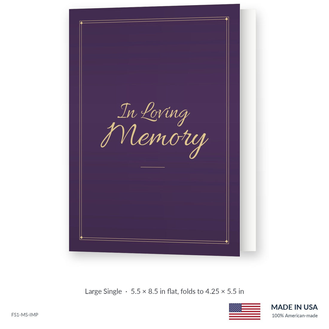 Memory Purple Funeral Service Folders