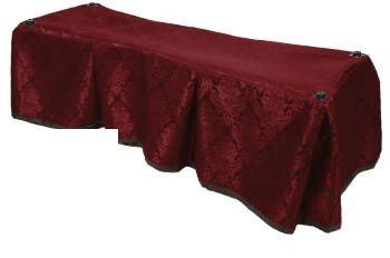 Merlot Damask Church Truck Drape - Ferno 87 Full-Size – Large Grommets