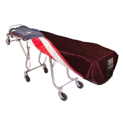 Merlot Damask Cot Cover - Standard, Patriot Reversible Lining