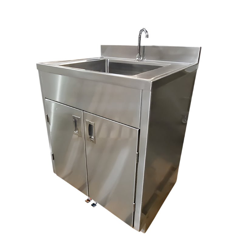 1036-00FPS foot pedal sink valve detail, hands-free operation for contamination control