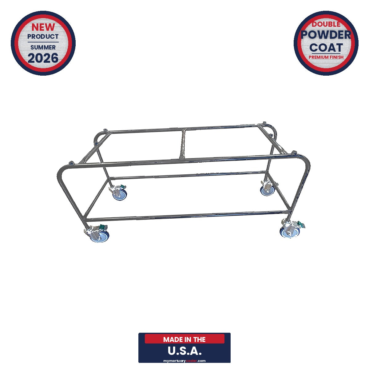 Casket Utility Trolley | Funeral Home Cart | Affordable Casket Stand | Heavy Duty Powder Coat | Best Value Made in USA