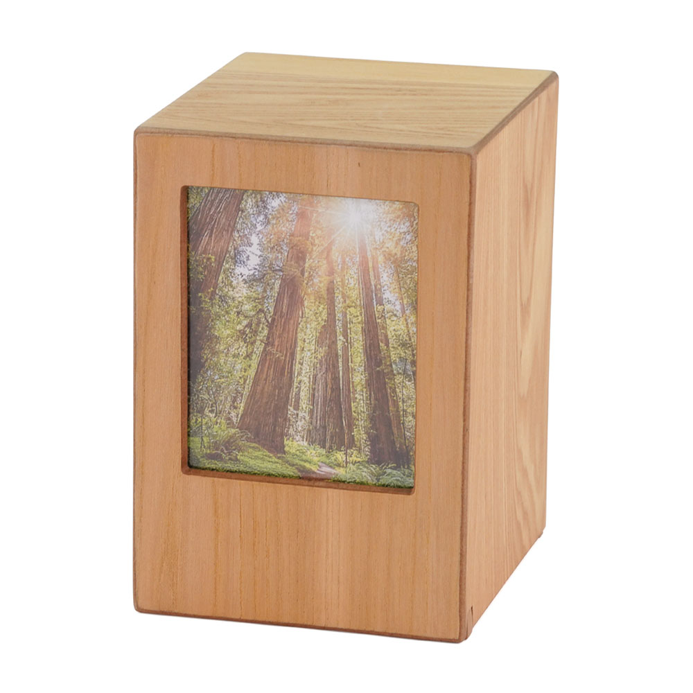 Natural Photo Frame Box Full Size Cremation Urn, Full Size (Adult), 9 x 6 x 6.25 in