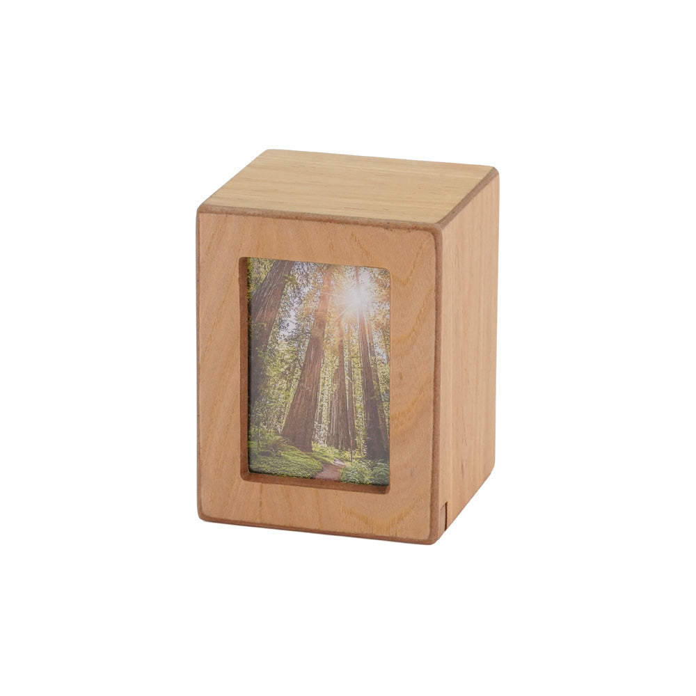 Natural Photo Frame Box Petite Keepsake Urn, Petite Keepsake, 5 x 3.4 x 3.6 in