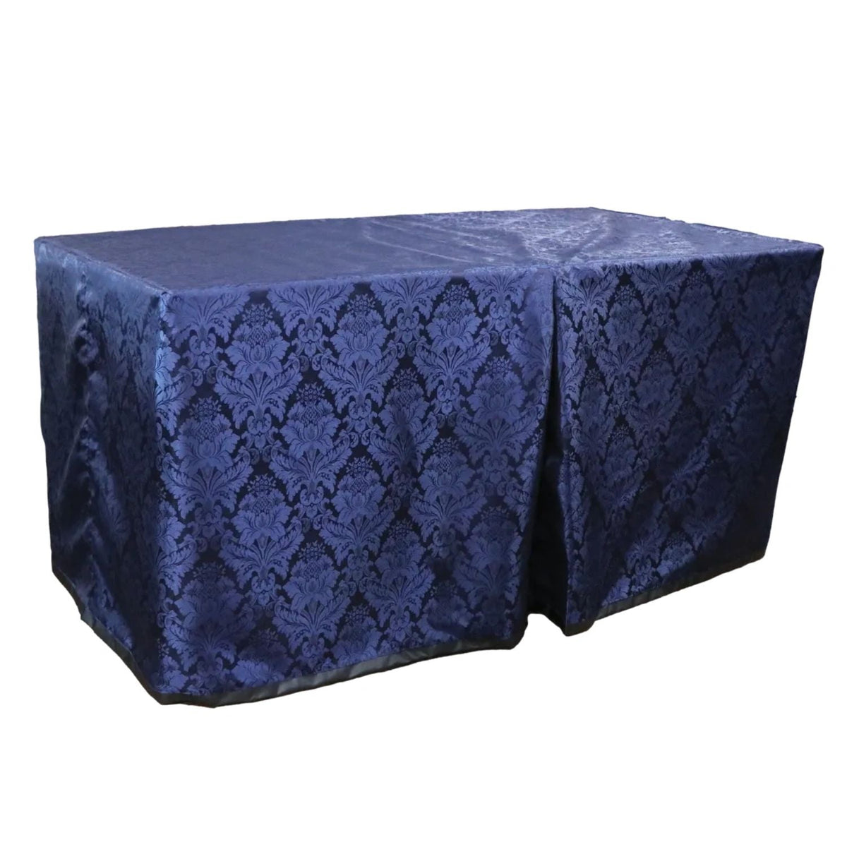 Navy Damask Table Cover
