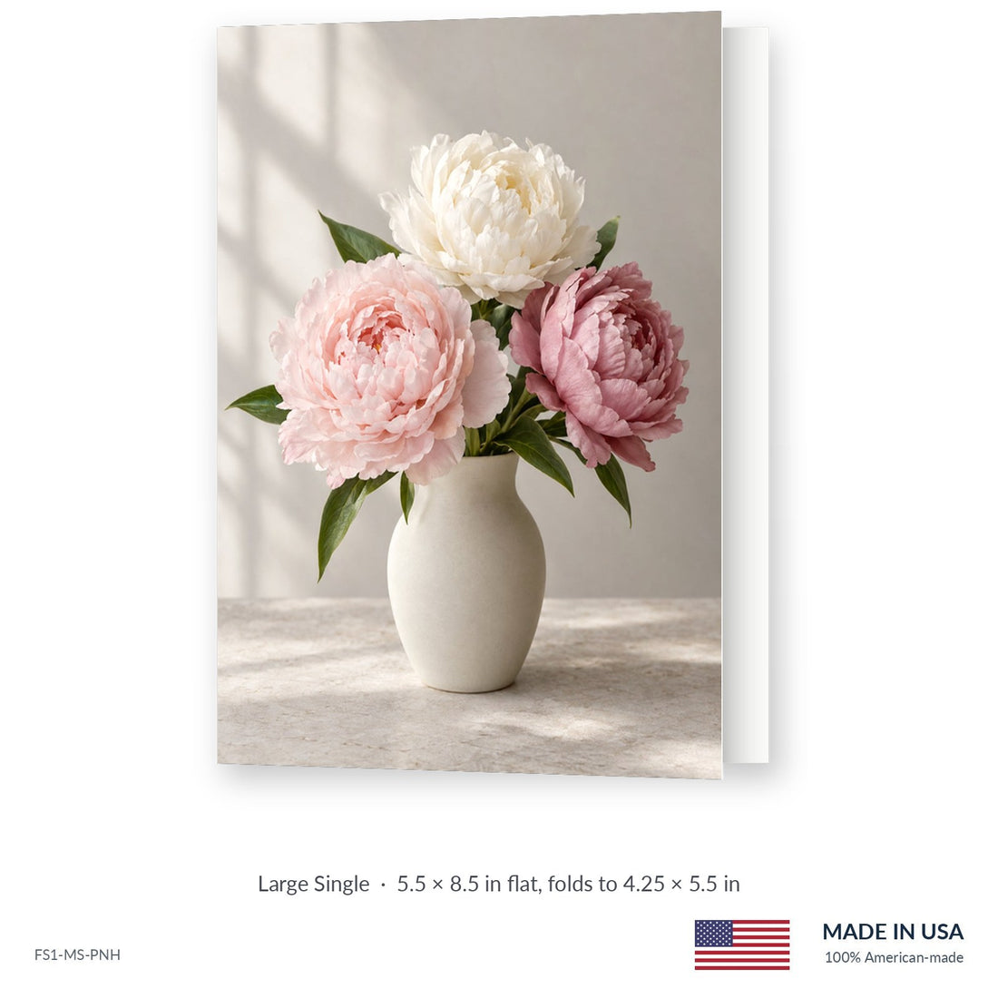 Peony Bouquet Funeral Service Folders