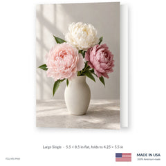 Peony Bouquet Funeral Service Folders