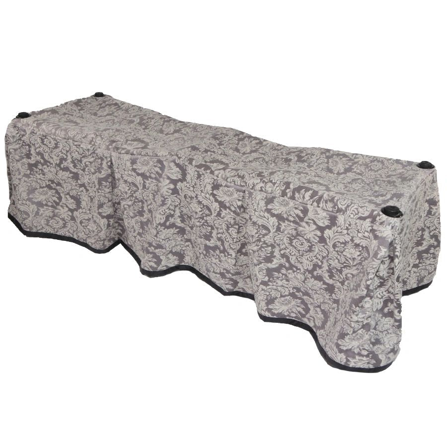 Pewter Paisley Church Truck Drape - Ferno 87 Full-Size – Large Grommets