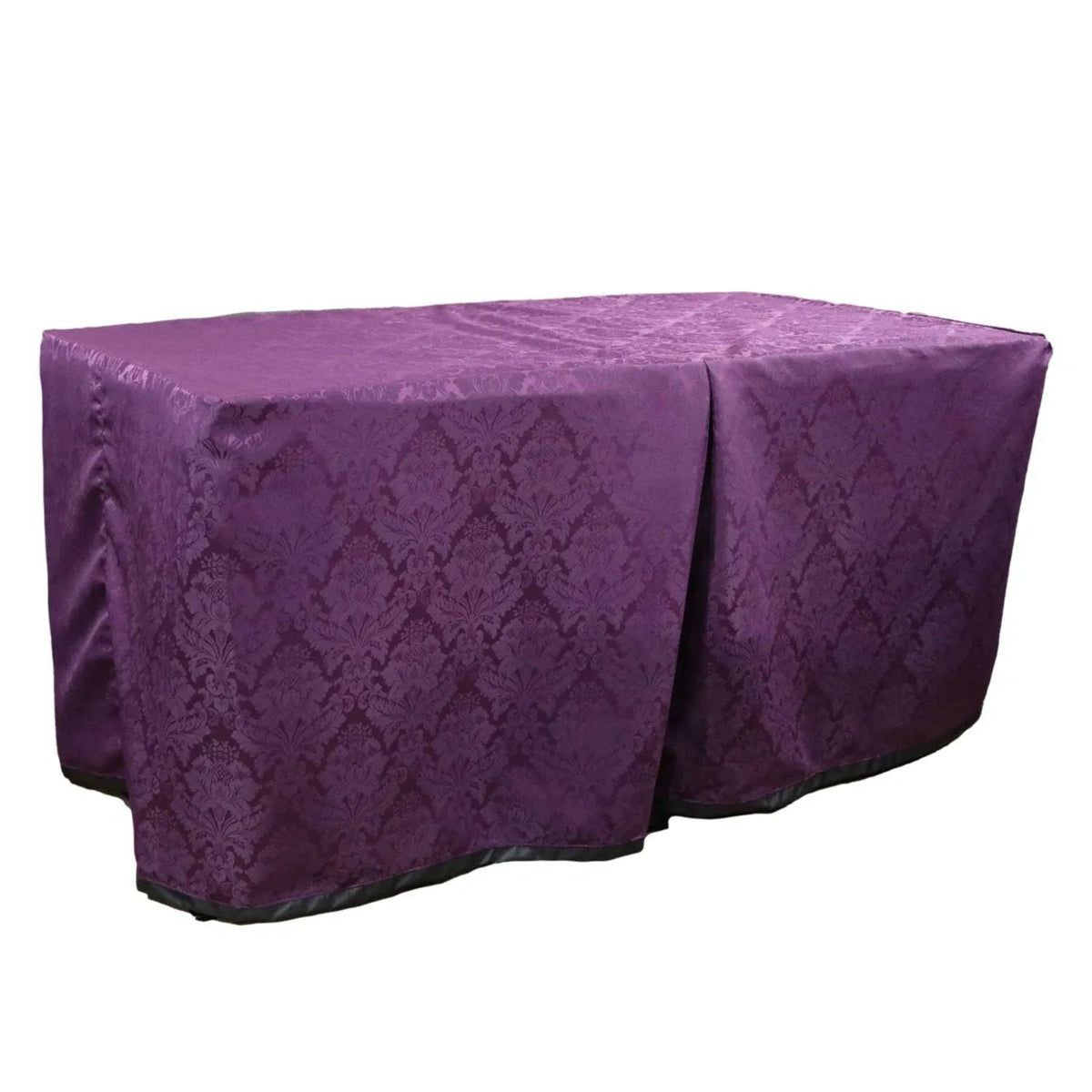 Plum Damask Table Cover