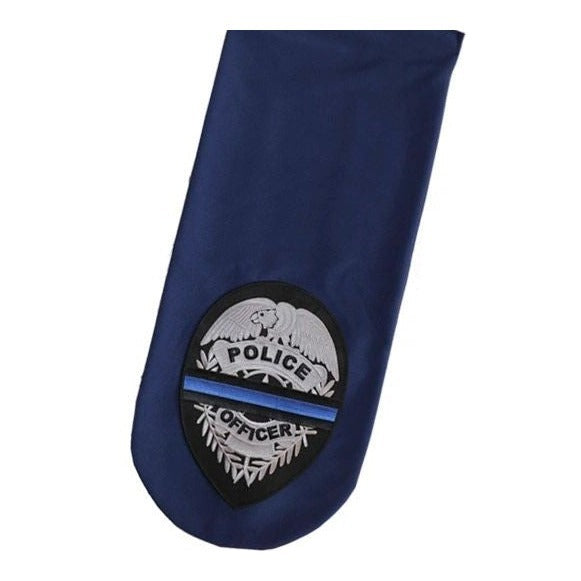 Police Badge Service Patch - Black