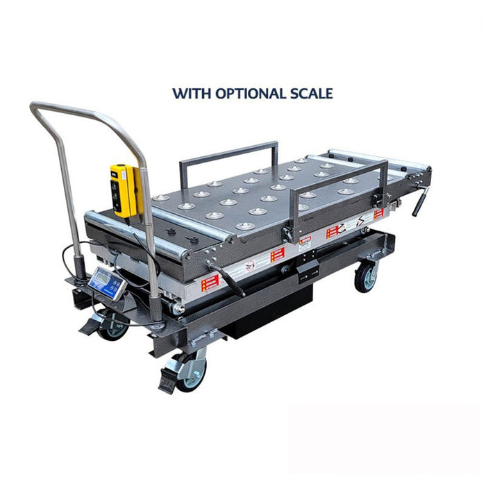 Powered Scissor Lift Aluminum Alloy | Model HD-1000-AA | 1,000 lb Battery Cadaver Lift | American Mortuary Equipment