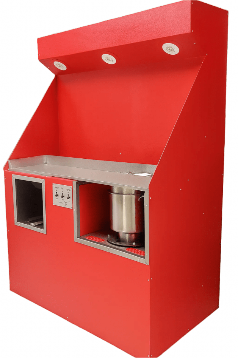 Processing Station for Human and Pet Cremains Model 1030-1A, crematory reduction workstation
