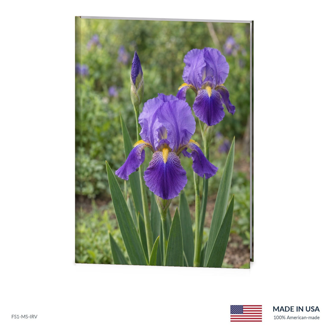 Purple Iris Funeral Register Book