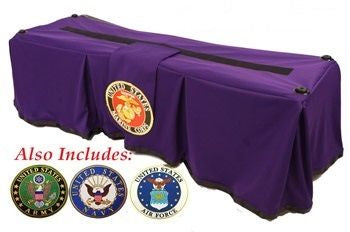 Purple Military Emblem Church Truck Drape - Ferno 87 Full-Size – Large Grommets