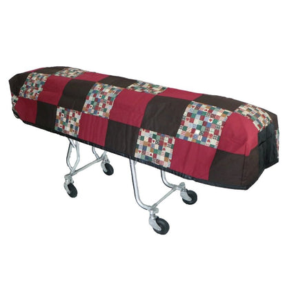 Red Black Patchwork Cot Cover - Standard, Standard Black Lining