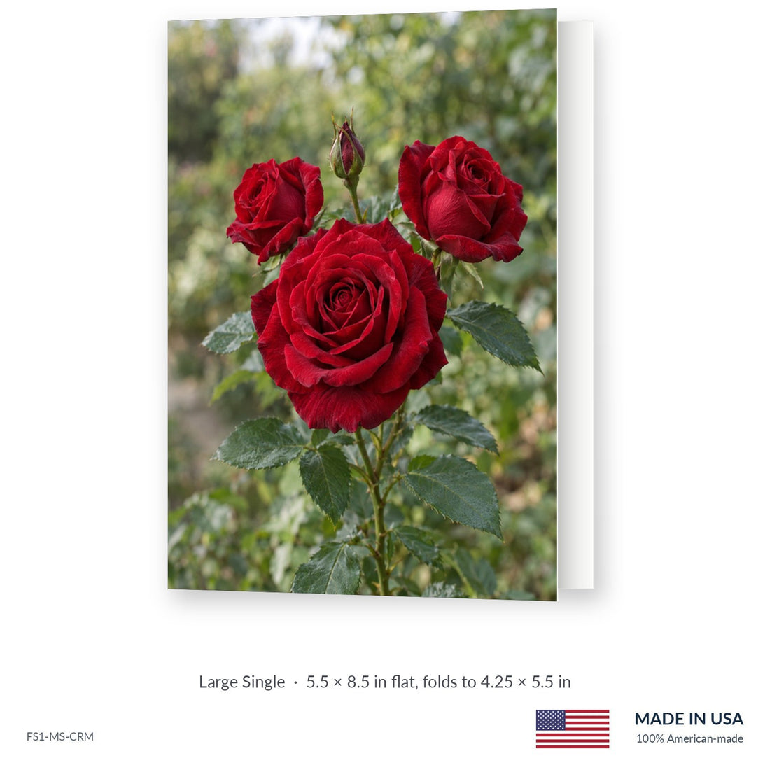Red Roses Funeral Service Folders