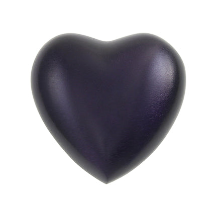 Royal Purple Slim Heart Keepsake Urn, Heart Keepsake, 2.7 x 2.9 x 1.6 in