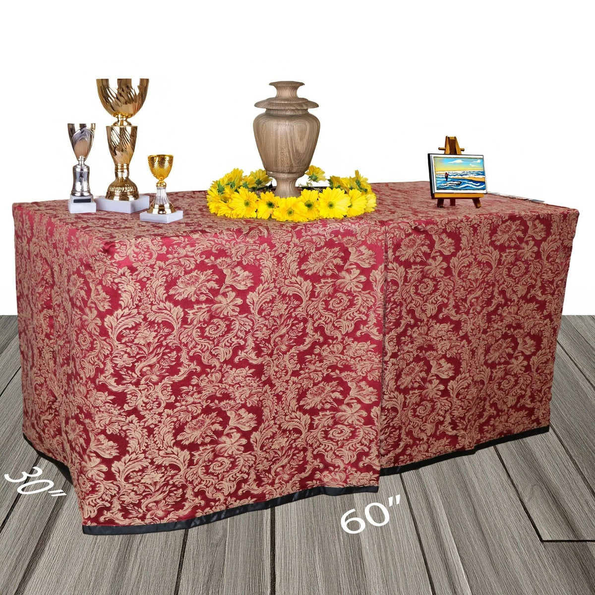 Ruby Paisley Presentation Table - Plus