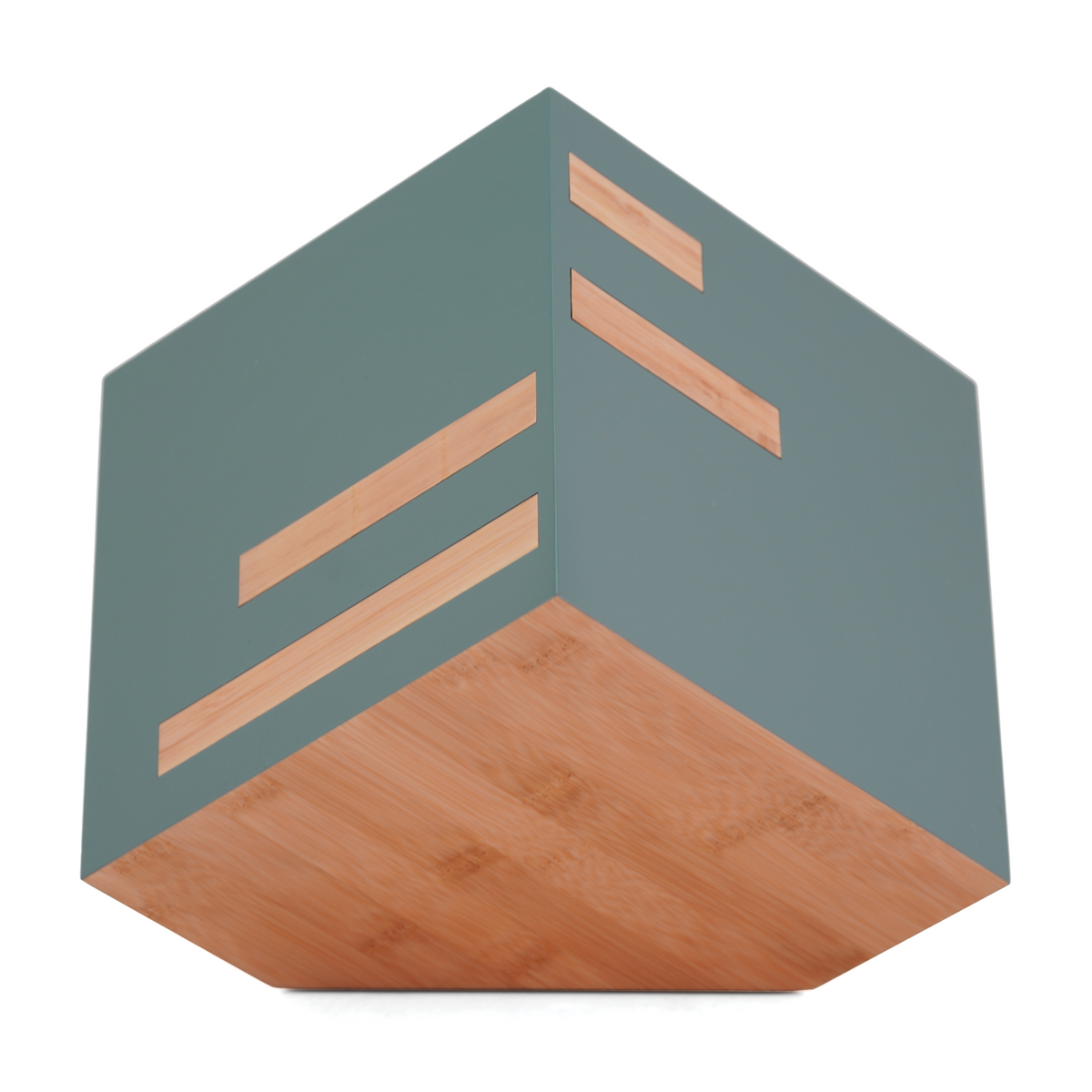 Sage and Bamboo Modern Box Full Size Cremation Urn, Full Size (Adult), 10.5 x 12.25 x 11.75 in