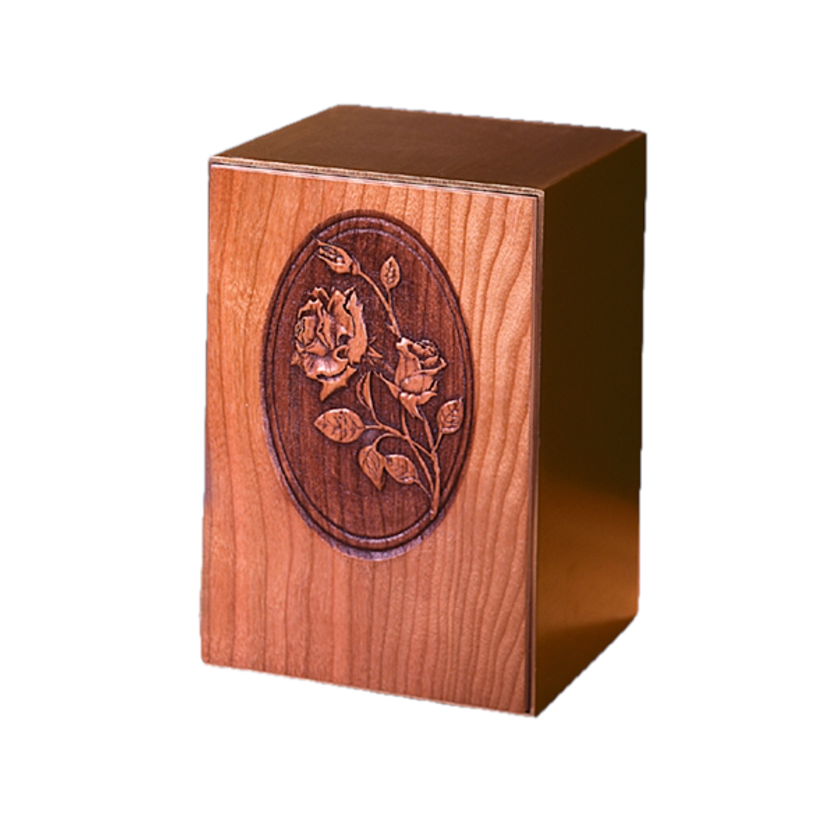 Carved Rose Bronze Urn — SBR-017