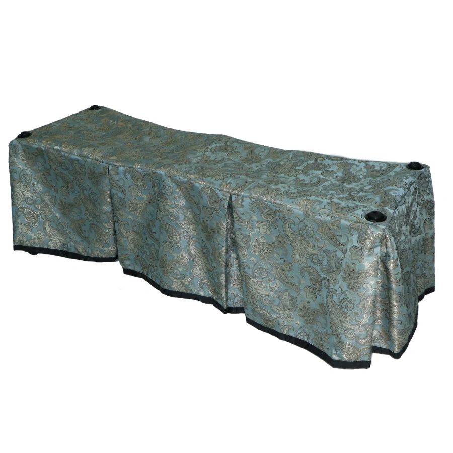 Seafoam Floral Church Truck Drape - Ferno 87 Full-Size – Large Grommets