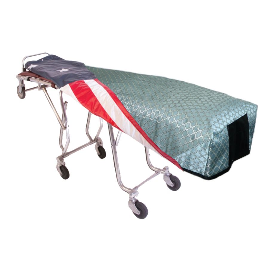 Seafoam Lattice Cot Cover - Standard, Patriot Reversible Lining