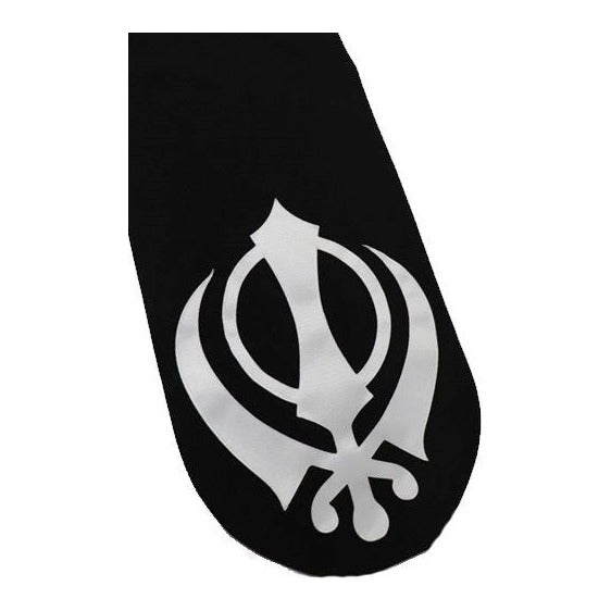 Sikh Khanda Service Patch - Black