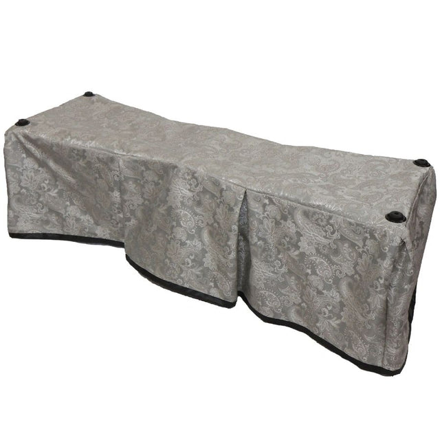 Silver Floral Church Truck Drape