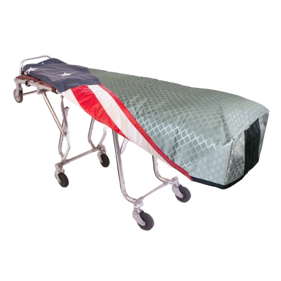 Silver Lattice Cot Cover - Standard, Patriot Reversible Lining