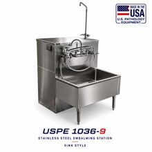 Embalming Sink Station Model 1036-ES | Stainless Steel Autopsy and Prep Sink | American Mortuary Equipment