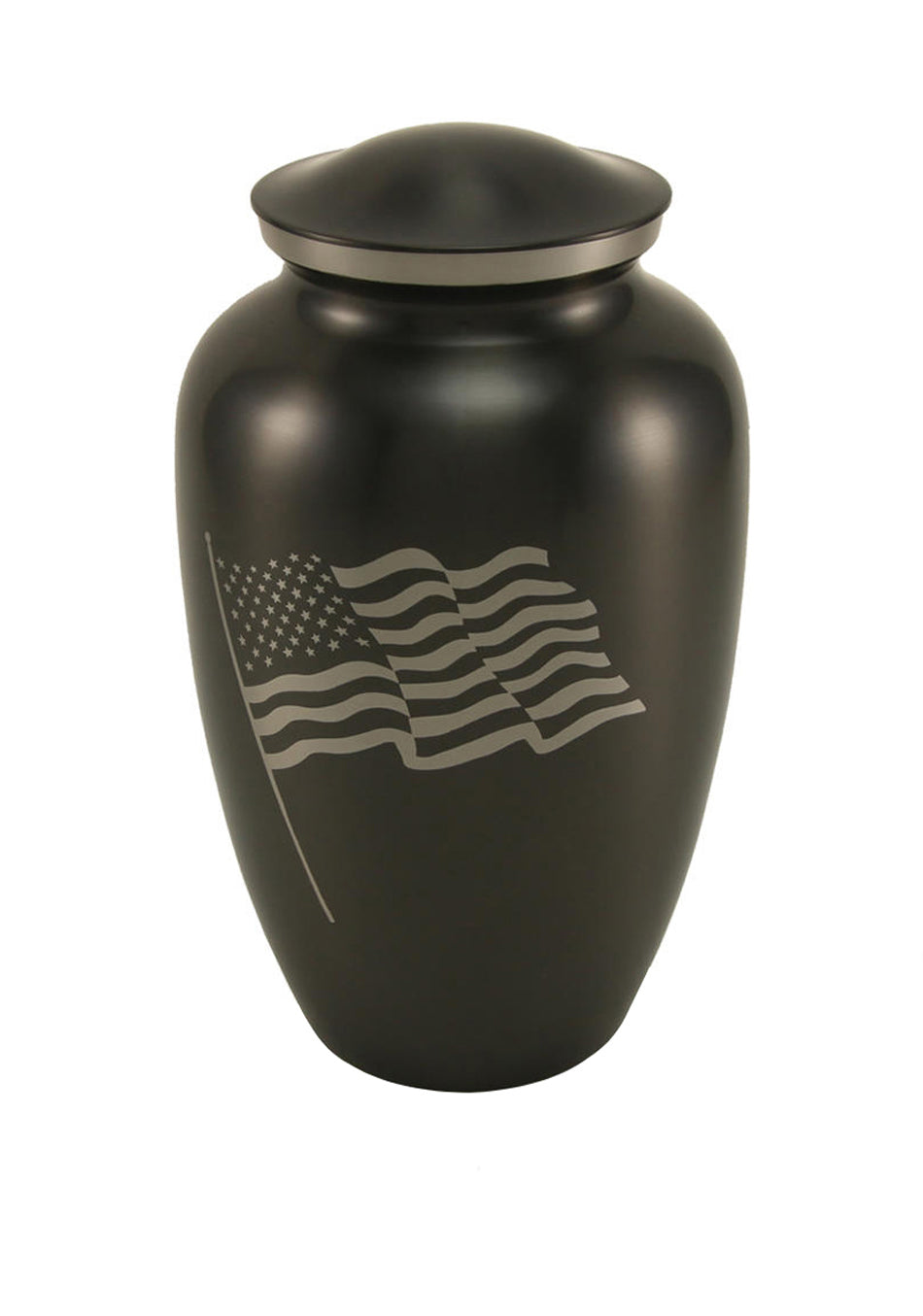 Slate American Flag Full Size Cremation Urn, Full Size (Adult), 10.4 x 6.1 x 6.1 in