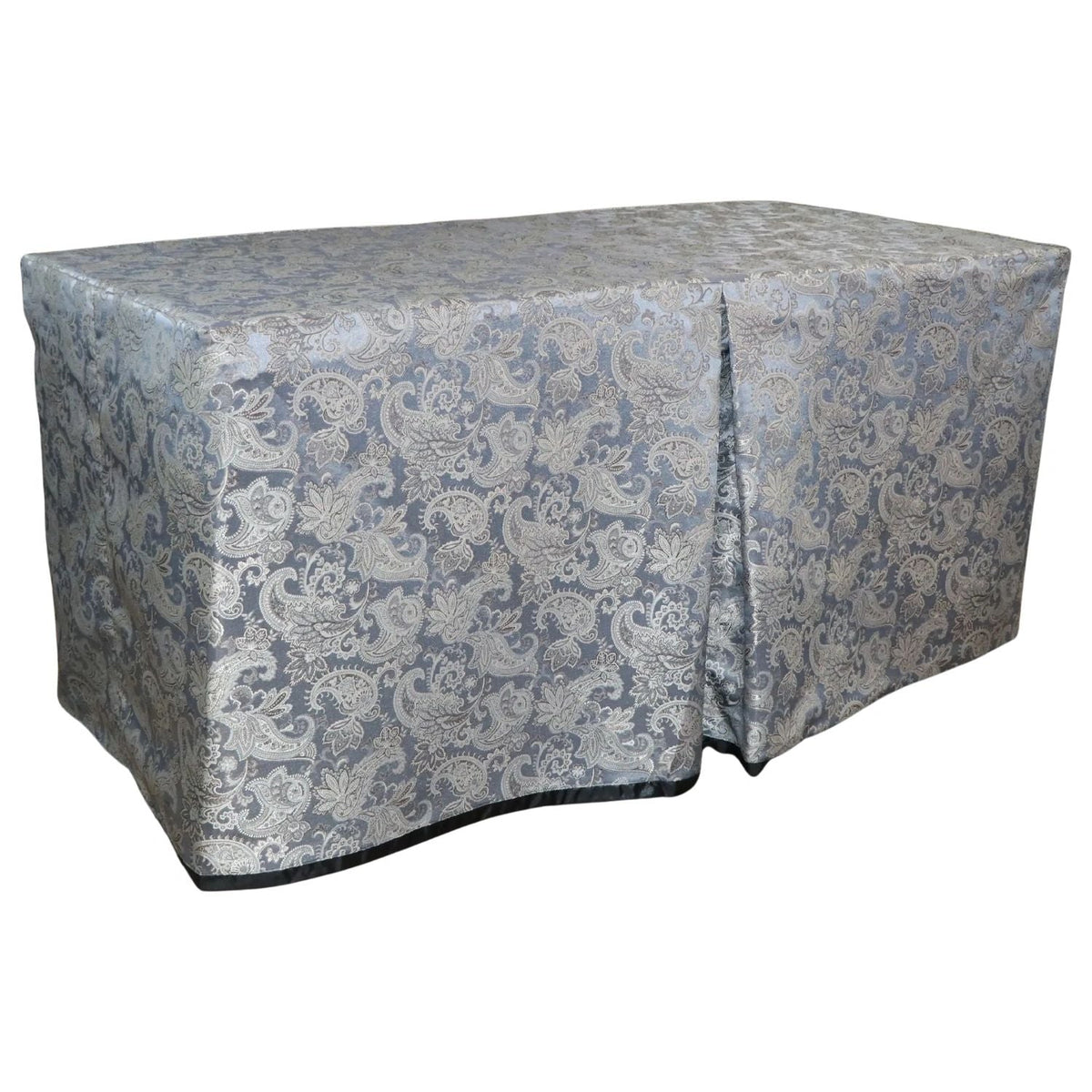 Slate Blue Floral Table Cover