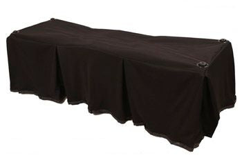 Solid Black Church Truck Drape - Ferno 87 Full-Size – Large Grommets