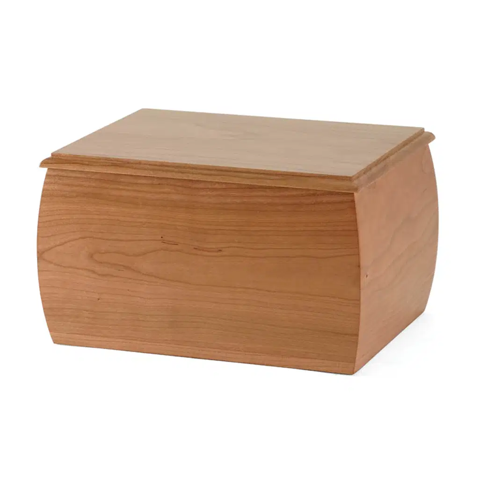 Solid Cherry Wood Full Size Cremation Urn