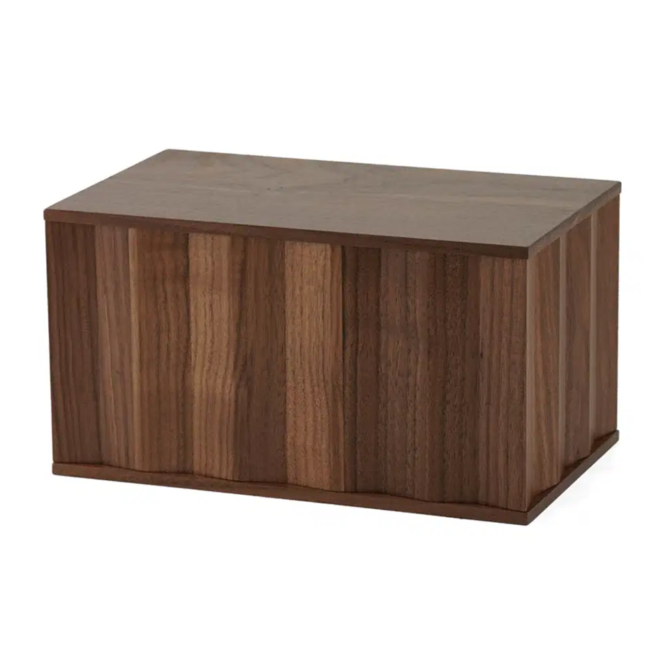 Solid Walnut Wood Dimensional Full Size Cremation Urn, Full Size (Adult), 5.5 x 10 x 6 in