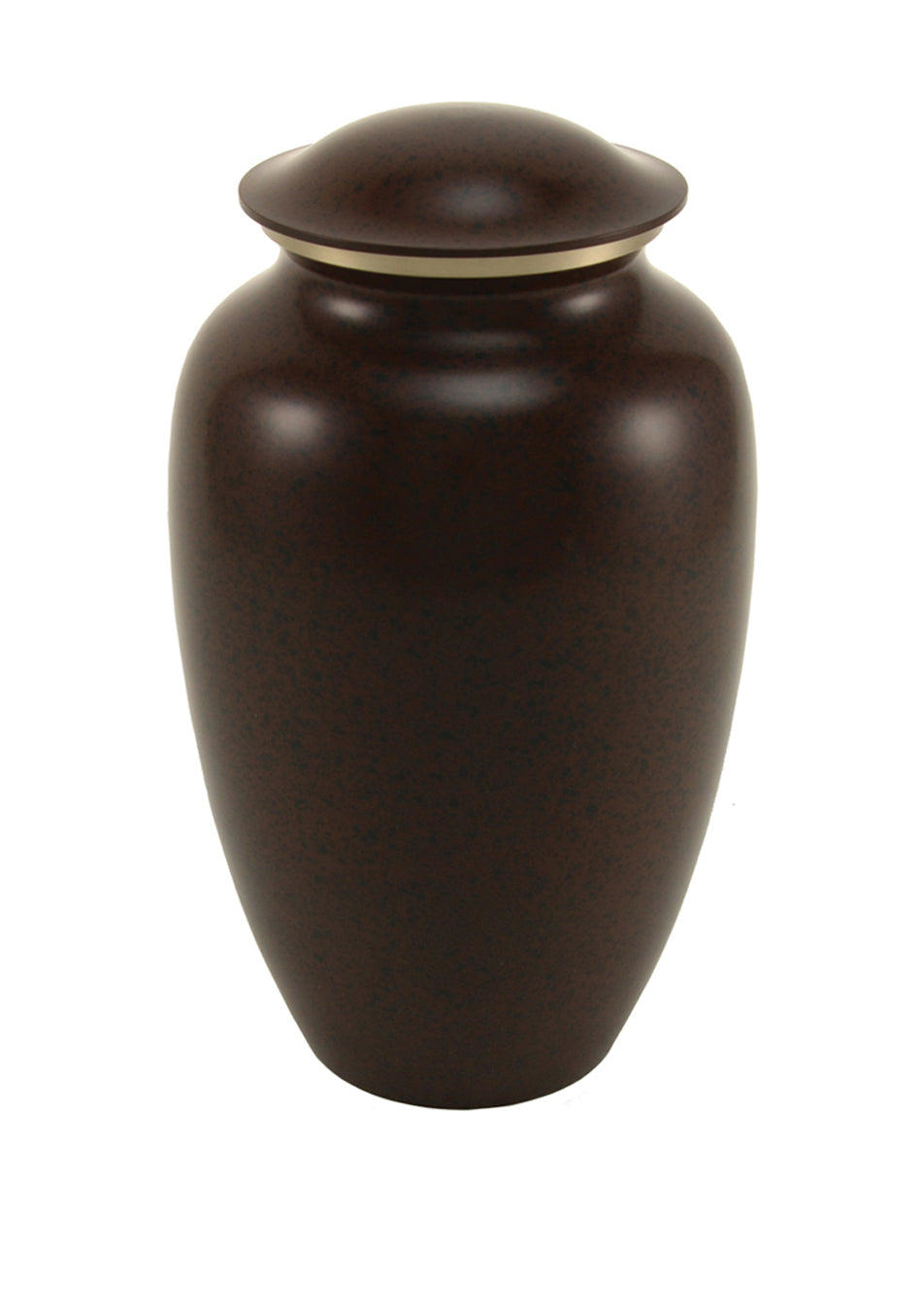 Speckled Black and Brown Brass Full Size Cremation Urn, Full Size (Adult), 10.4 x 6.1 x 6.1 in