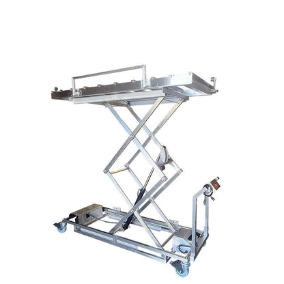 stainless steel cadaver lift trolley for morgue cooler loading