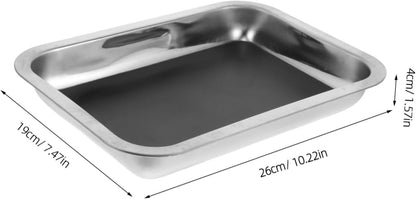 1035-14DP dissecting pan depth detail, seamless stainless construction for specimen work