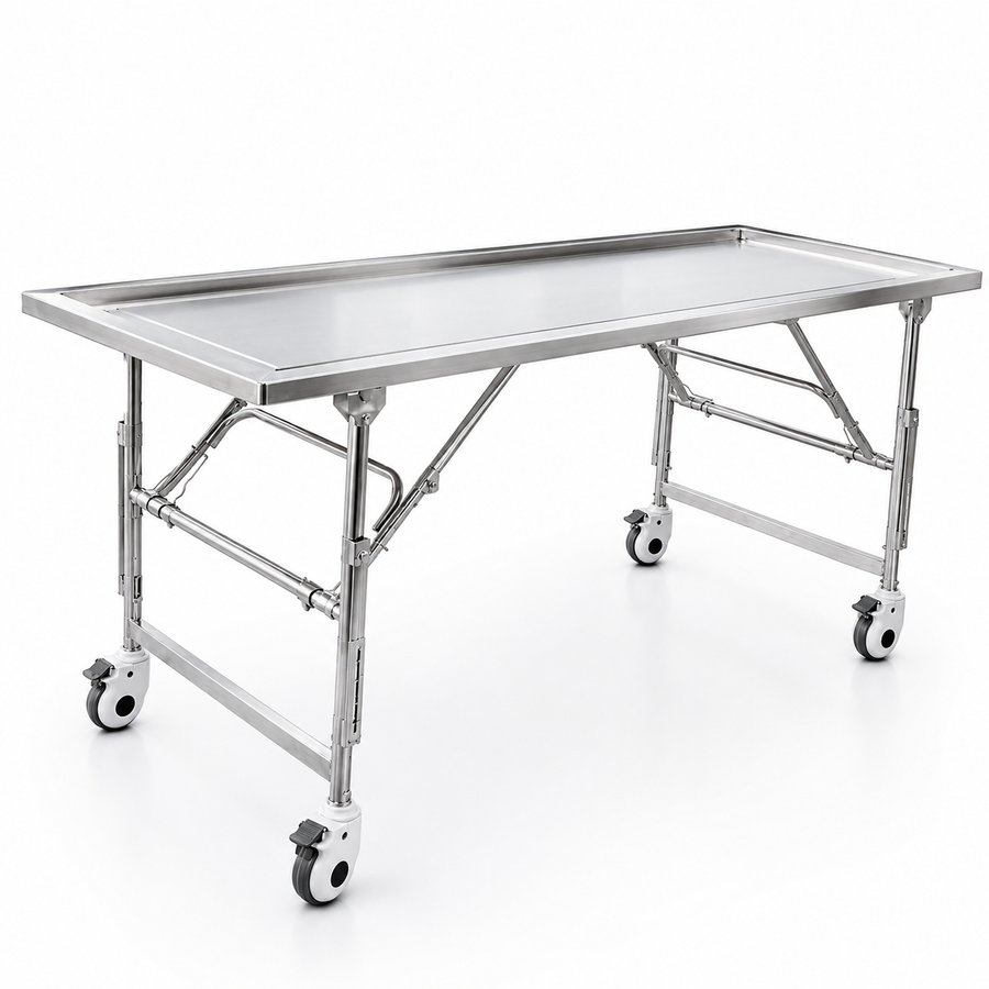 AME TITAN Multi-Height Folding Embalming Table